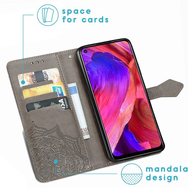 imoshion Mandala Klapphülle Oppo A74 (5G) / A54 (5G) - Grau