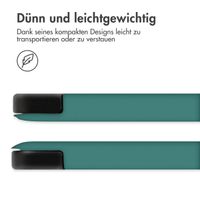 imoshion Design Trifold Klaphülle Apple iPad 9 (2021) 10.2 Zoll / iPad 8 (2020) 10.2 Zoll / iPad 7 (2019) 10.2 Zoll - Petrol Green Dandelion