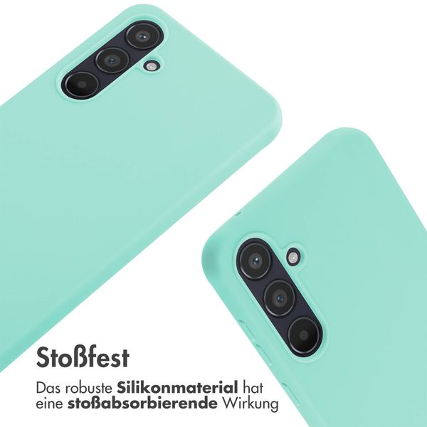 imoshion Silikonhülle mit Band für das Samsung Galaxy A55 - Mintgrün