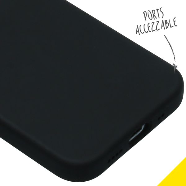 Accezz Liquid Silikoncase  für das iPhone 12 Mini - Schwarz