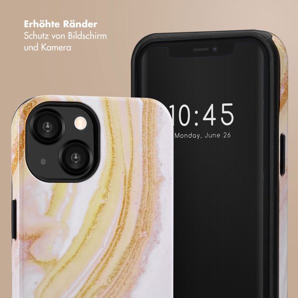 Selencia Vivid Back Cover Apple iPhone 13 - Chic Marble Gold