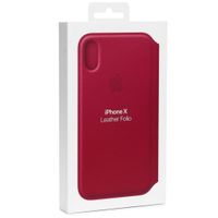 Apple Leather Folio Klapphülle Berry für das Apple iPhone Xs / X
