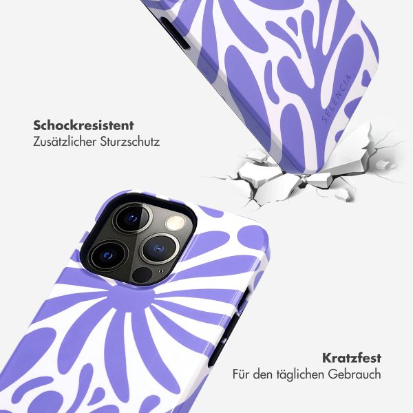 Selencia Vivid Tough Back Cover für das iPhone 13 Pro - Modern Bloom Sapphire Blue