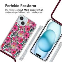 imoshion Design Hülle mit Band Apple iPhone 15 - Flower Water