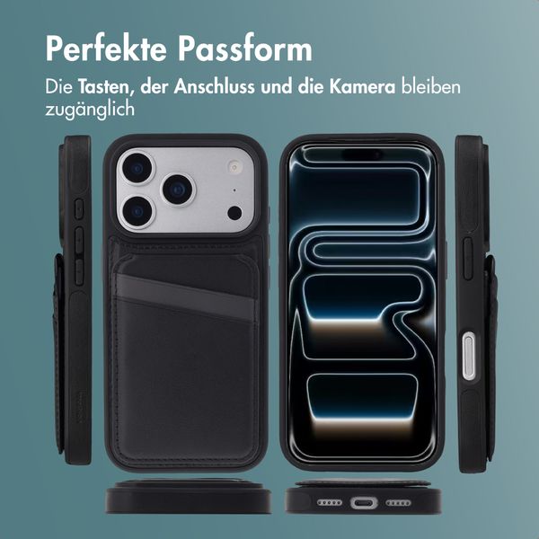 imoshion Backcover mit Kartenfach und Ständer Apple iPhone 17 Pro - Schwarz