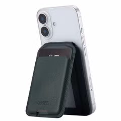 Accezz Leder-Wallet mit Standfunktion - Geeignet für MagSafe und Qi2 - Cedar Green
