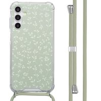 imoshion Design Hülle mit Band Samsung Galaxy A15 (5G) - Smoke Green Flowers