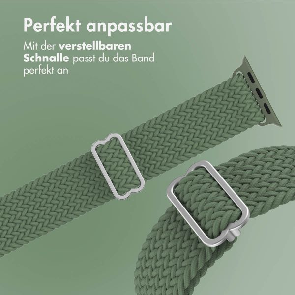 imoshion Gewebtes Nylonarmband für das Apple Watch Series 1 bis 9 / SE (38/40/41 mm) | Series 10 / 11 (42 mm) - Grün