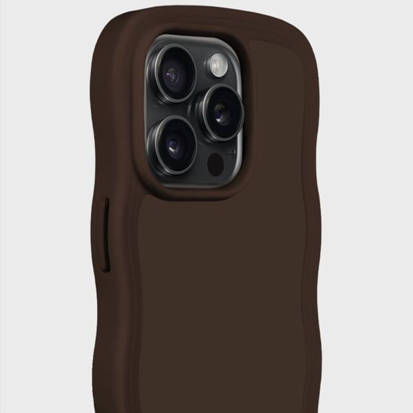 Holdit Wavy Case für das iPhone 14 Pro Max - Chocolate