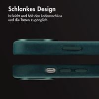 Accezz Vintage Leather Magsafe Backcover Apple iPhone 14 - Smokey Green