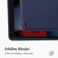 Accezz Liquid Silicone Back Cover Apple iPad 9 (2021) 10.2 Zoll / iPad 8 (2020) 10.2 Zoll / iPad 7 (2019) 10.2 Zoll - Dunkelblau
