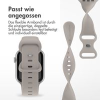 imoshion Silikonband⁺ für die Apple Watch Series 1 bis 9 / SE (38/40/41 mm) | Series 10 (42 mm) - Stone - Größe S/M