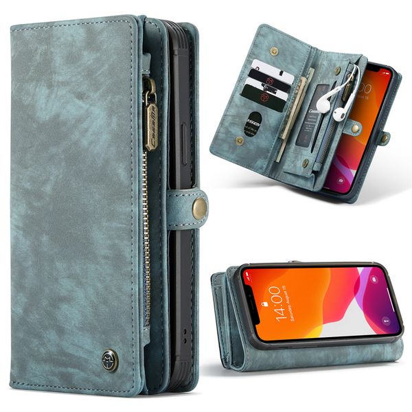 CaseMe Luxuriöse 2-in-1-Portemonnaie-Klapphülle Leder iPhone 12 (Pro)