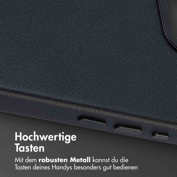Accezz MagSafe Leather Backcover Apple iPhone 16e - Onyx Black