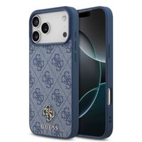 Guess 4G Metal Logo Back Cover MagSafe Apple iPhone 17 Pro Max - Blau