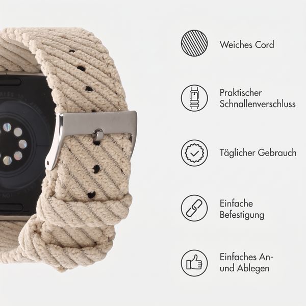imoshion Corduroy-Band für Apple Watch | 38/40/41/42 mm - Beige