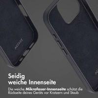 Accezz MagSafe Leather Backcover für das iPhone 16 Pro - Onyx Black