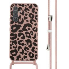 imoshion Silikonhülle design mit Band für das Samsung Galaxy A54 (5G) - Animal Pink