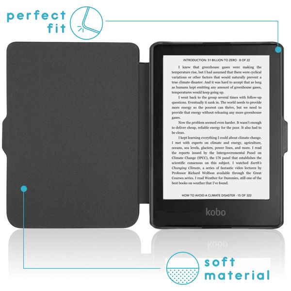 imoshion Slim Hard Case Sleepcover für das Kobo Clara 2E / Tolino Shine 4 - Schwarz