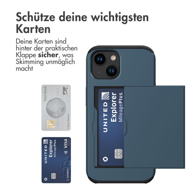 imoshion Backcover mit Kartenfach für das iPhone 15 - Dunkelblau