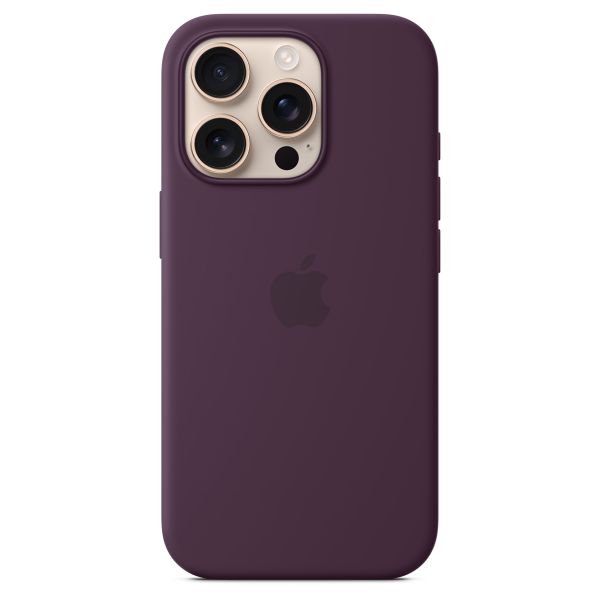 Apple Silikon-Case MagSafe für das Apple iPhone 16 Pro - Plum