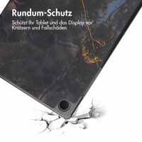 imoshion Design Trifold Klaphülle Samsung Galaxy Tab A11 Plus / A9 Plus - Black Marble