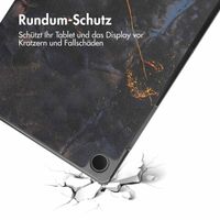 imoshion Design Trifold Klapphülle für das Samsung Galaxy Tab A9 Plus - Black Marble