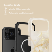 Selencia Vivid Rückabdeckung mit MagSafe Apple iPhone 17 Pro - Golden Beige Marble