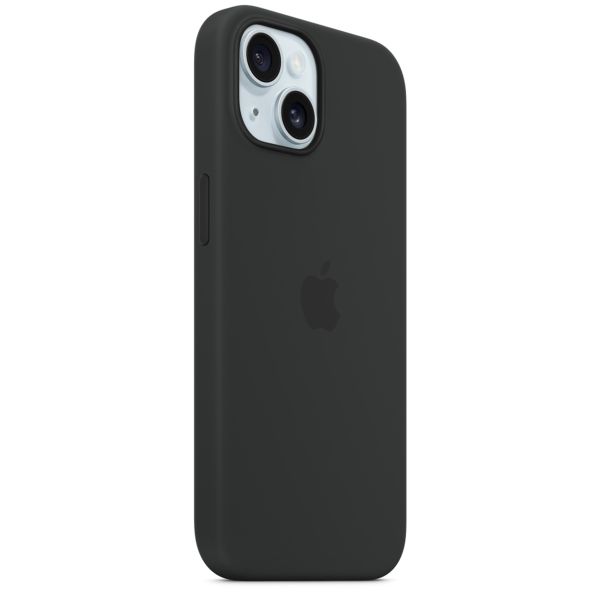 Apple Silikon-Case MagSafe für das Apple iPhone 15 - Black