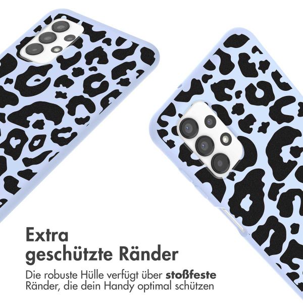imoshion SilikonHülle design mit Band Samsung Galaxy A13 (4G) - Animal Lila