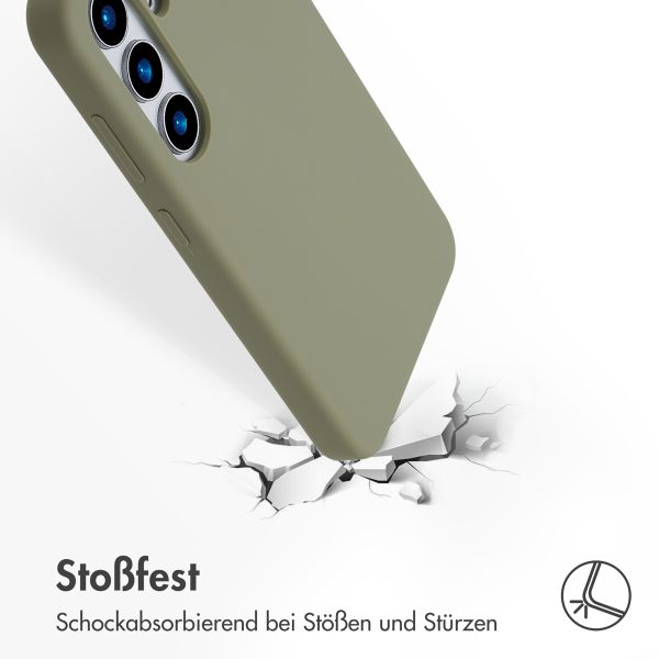 Accezz Liquid Silikoncase mit MagSafe Samsung Galaxy S25 - Cooper Green