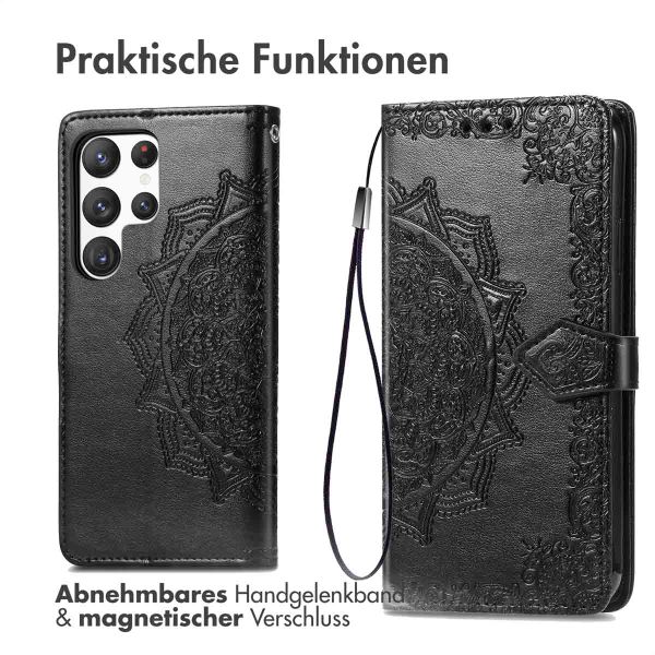 imoshion Mandala Klapphülle Samsung Galaxy S23 Ultra - Schwarz