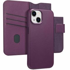 Accezz 2-in-1 Klapphülle aus Leder mit MagSafe Apple iPhone 14 - Heath Purple