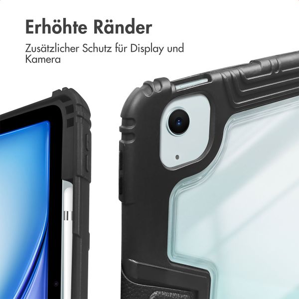 Accezz Rugged Trifold Klapphülle Apple iPad Air 11 Zoll (2025) M3 / (2024) M2 / Air 5 (2022) / Air 4 (2020) - Schwarz