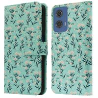 imoshion Design Klapphülle Motorola Moto G04 / G24 - Blue Flowers