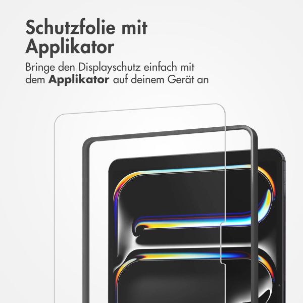 Accezz Schutzfolie aus gehärtetem Glas mit Applikator Apple iPad Pro 13 (2025) M5 / (2024) M4