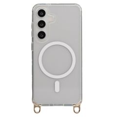 Selencia Rivièra MagSafe Backcover mit abnehmbarem Haken Samsung Galaxy S25 / S24 - Transparent