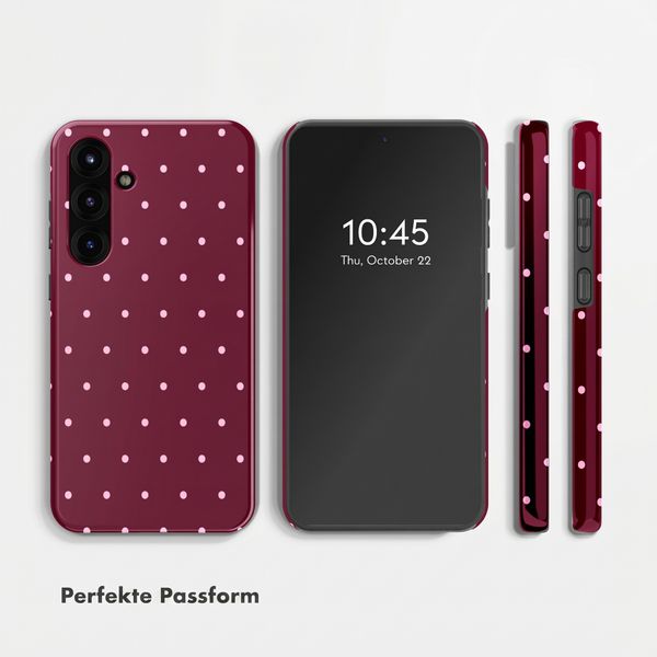 Selencia Vivid Back Cover Samsung Galaxy S25 FE - Happy Dots Burgundy