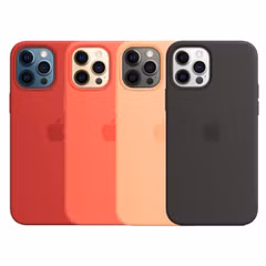 Apple 4 Pack Silikon-Case MagSafe iPhone 12 Pro Max - Red + Pink Citrus + Cantaloupe + Black