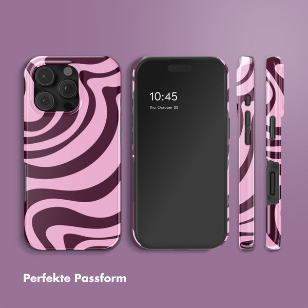 Selencia Vivid Rückabdeckung mit MagSafe Apple iPhone 16 Pro - Wavy Swirl Pink Plum
