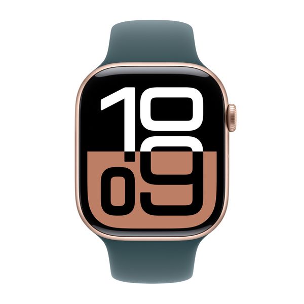 Apple Silikon Solo Loop für  Apple Watch Series 1 - 11 / SE / Ultra (44/45/46/49 mm) - Größe 11 - Lake Green
