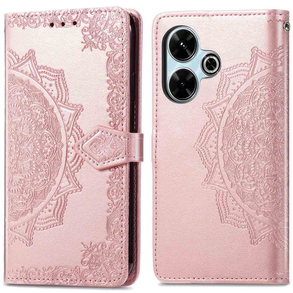 imoshion Mandala Klapphülle für das Xiaomi Redmi 13 (4G) - Rose Gold