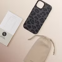 Selencia Sabi Backcover Leopardenmuster mit MagSafe Apple iPhone 14 - Midnight Black