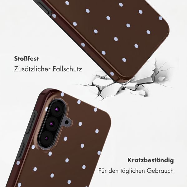 Selencia Vivid Back Cover Samsung Galaxy A37 (5G) - Happy Dots Chocolate