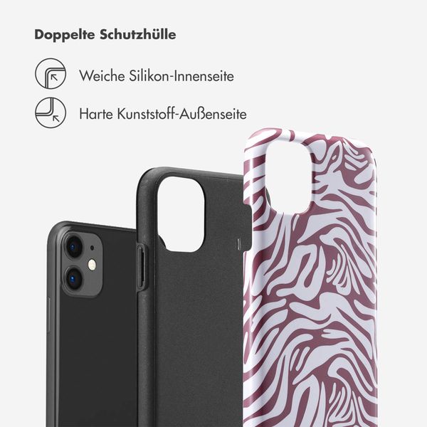 Selencia Vivid Back Cover Apple iPhone 11 - Trippy Swirl Dark Rose