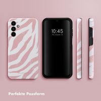 Selencia Vivid Tough Back Cover für das Samsung Galaxy A15 (5G/4G) - Colorful Zebra Old Pink