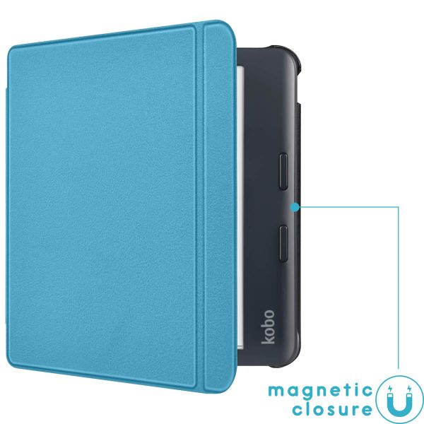 imoshion Slim Hard Case Sleepcover mit Stand für das Kobo Libra Colour - Hellblau