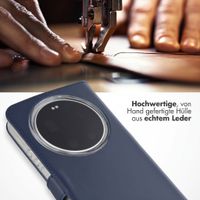 Selencia Echtleder Klapphülle Xiaomi 17 Ultra - Dunkelblau