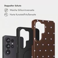 Selencia Vivid Back Cover Samsung Galaxy S26 Ultra - Happy Dots Chocolate
