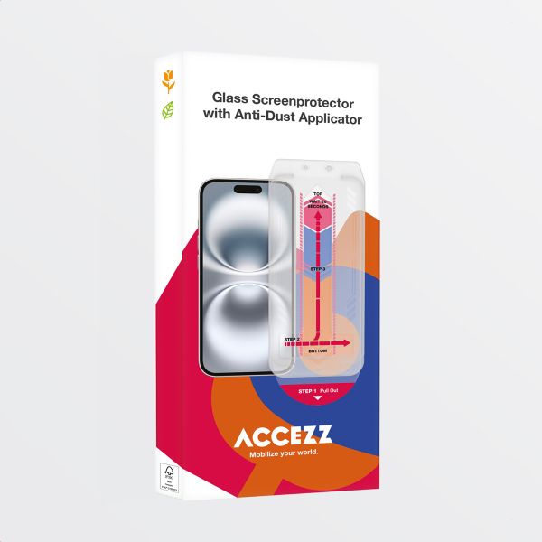 Accezz Gehärteter Glas-Schutz + Applikator Apple iPhone 17e / 16e / 14 / 13 / 13 Pro